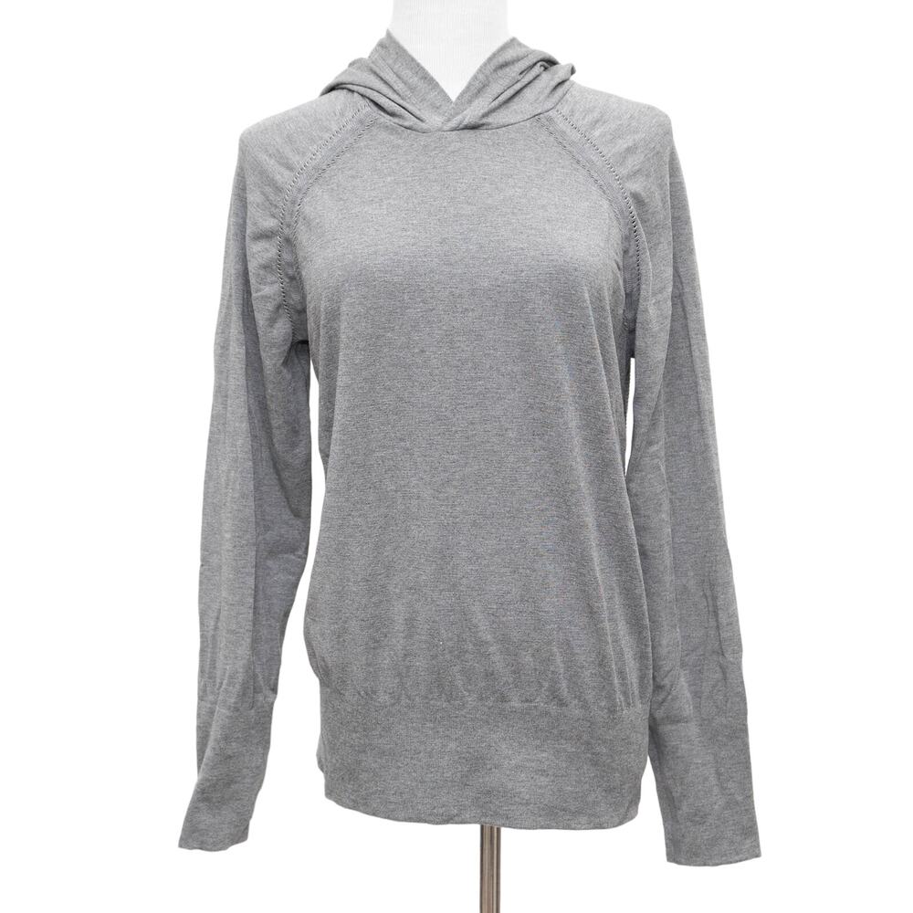 Fabletics Anna Seamless Dark Gray Long Sleeve Hoodie Size Large